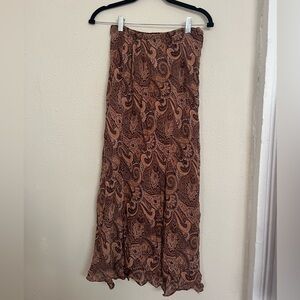 Cambridge Country Paisley Print Brown Skirt